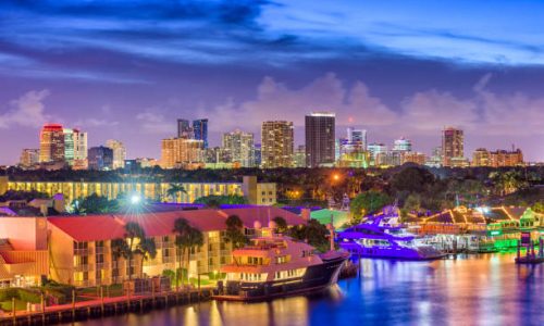 Fort Lauderdale, Florida, USA skyline.
